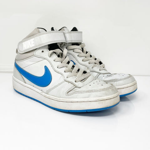 Nike Boys Court Borough Mid 2 CD7782-012 White Basketball Shoes Sneakers Size 5Y