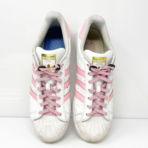Adidas Womens Superstar BY3724 White Casual Shoes Sneakers Size 10