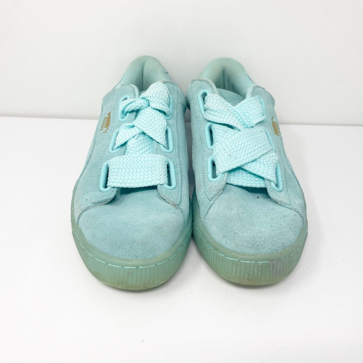 Puma suede heart green on sale