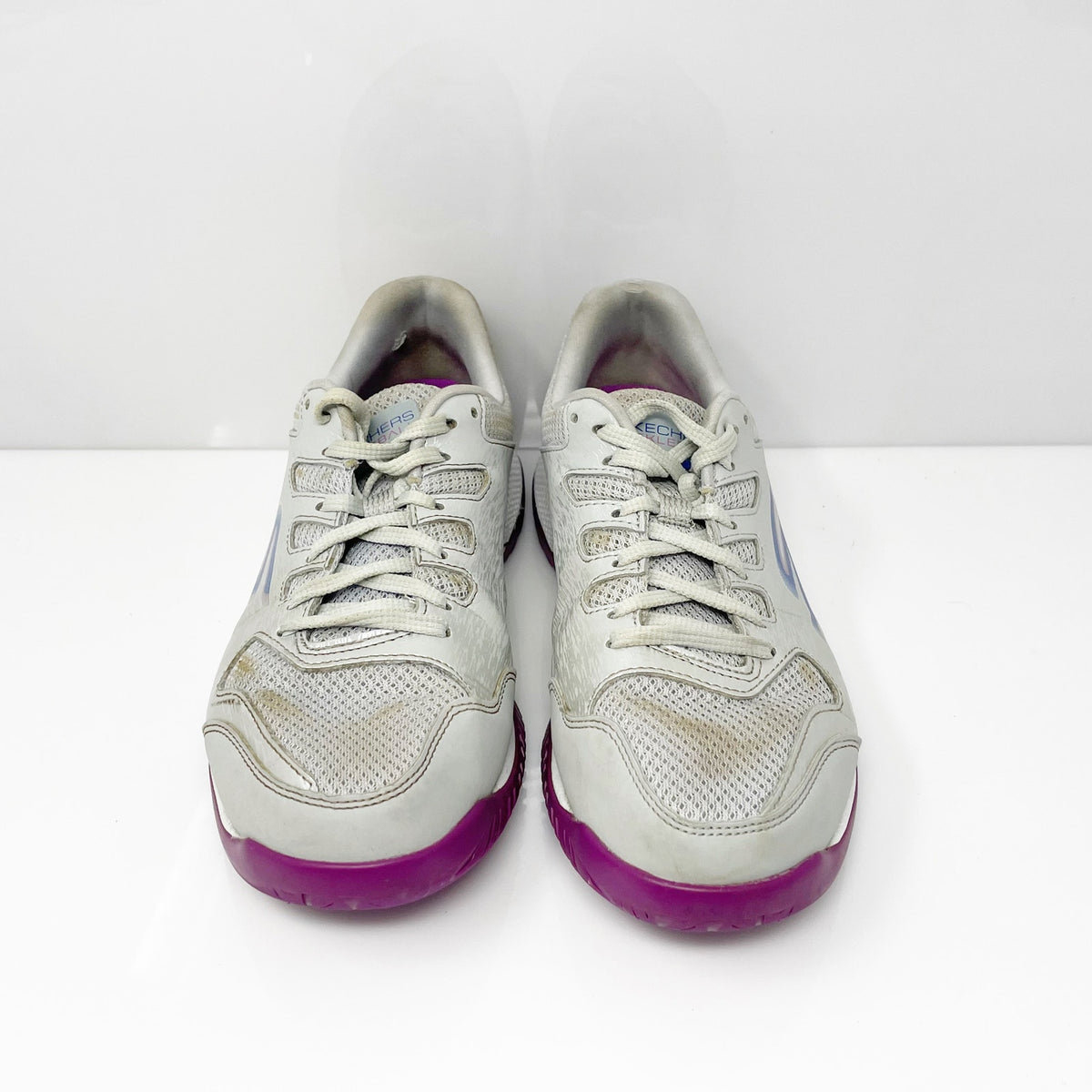 Skechers Womens Viper Court 172070 Gray Running Shoes Sneakers