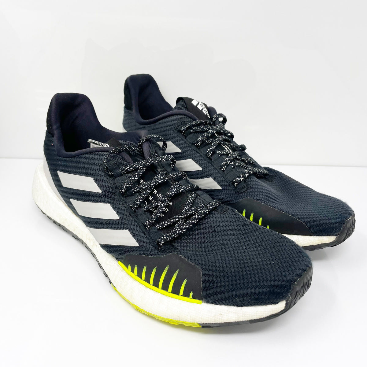 Adidas Mens Pulseboost HD FU7322 Black Running Shoes Sneakers Size