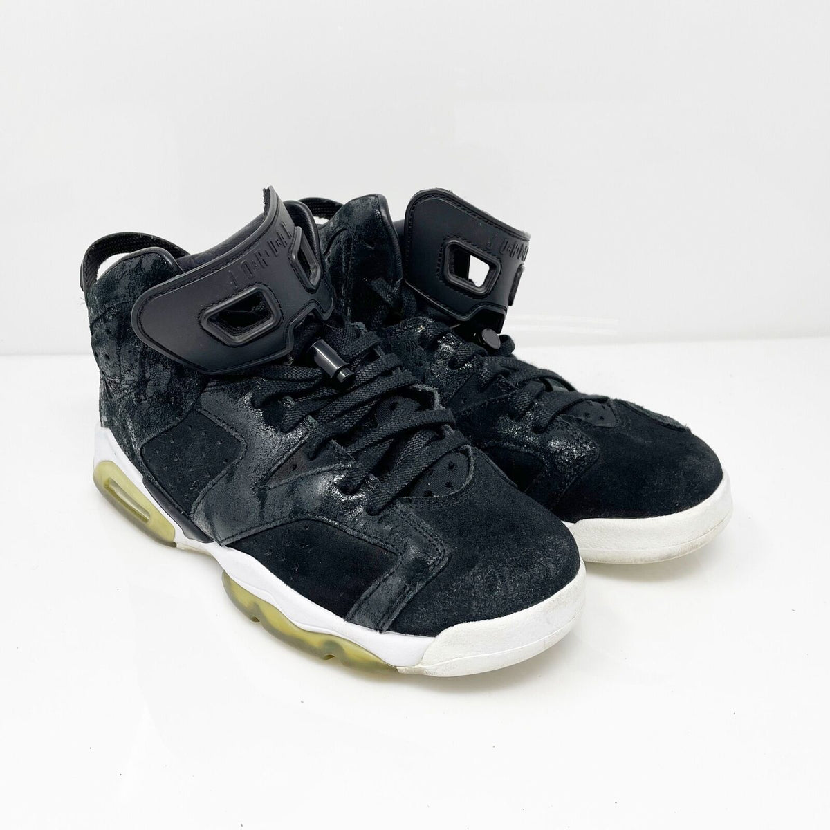 Nike Boys Air Jordan 6 881430-029 Black Basketball Shoes