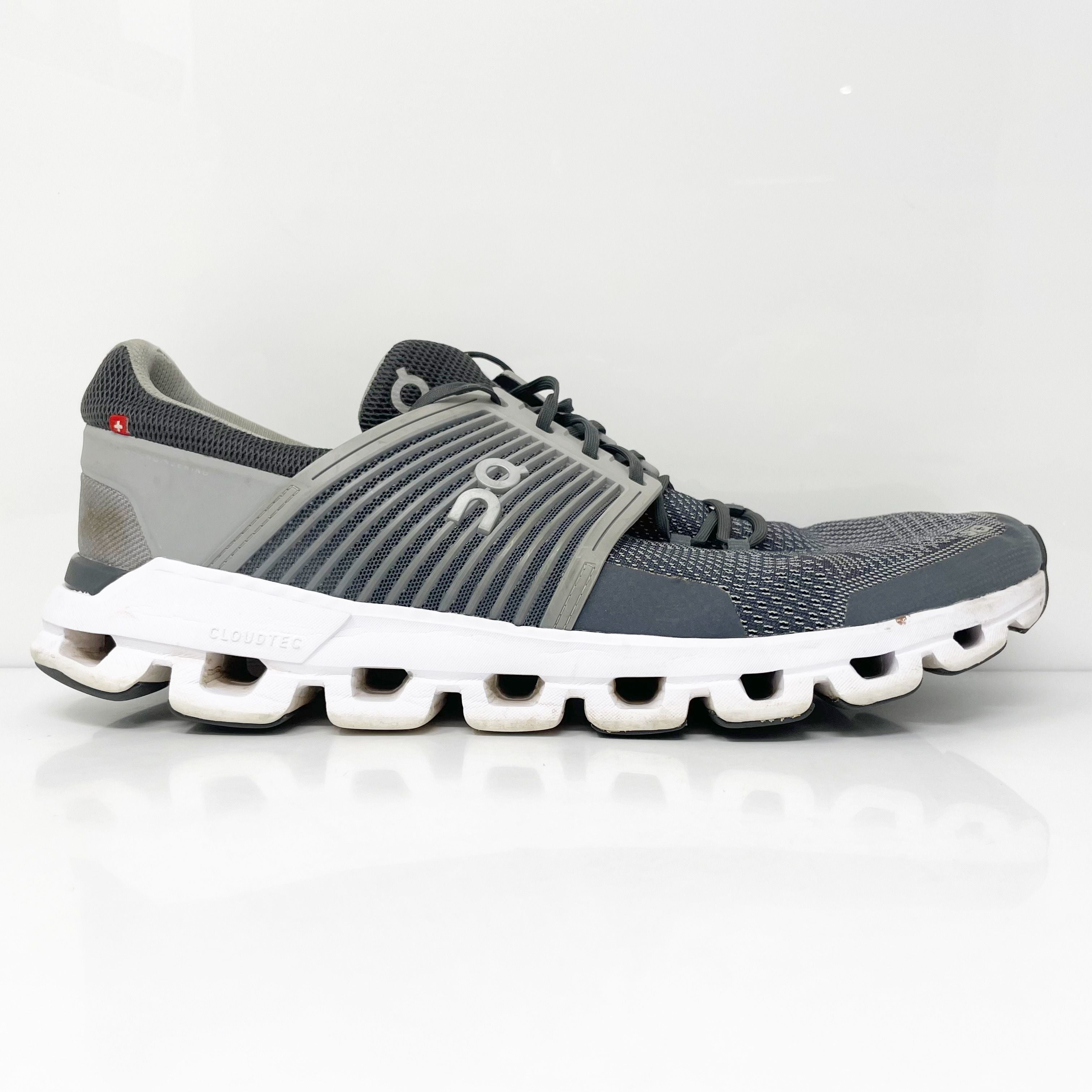 On Mens Swiss Engineering Cloudswift Gray Running Shoes Sneakers Size ...