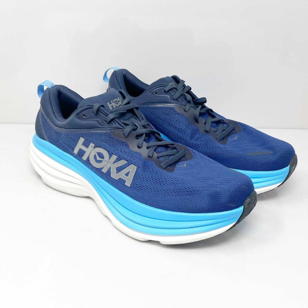 Hoka One One Mens Bondi 8 1123202 OSAA Blue Running Shoes Sneakers Siz ...