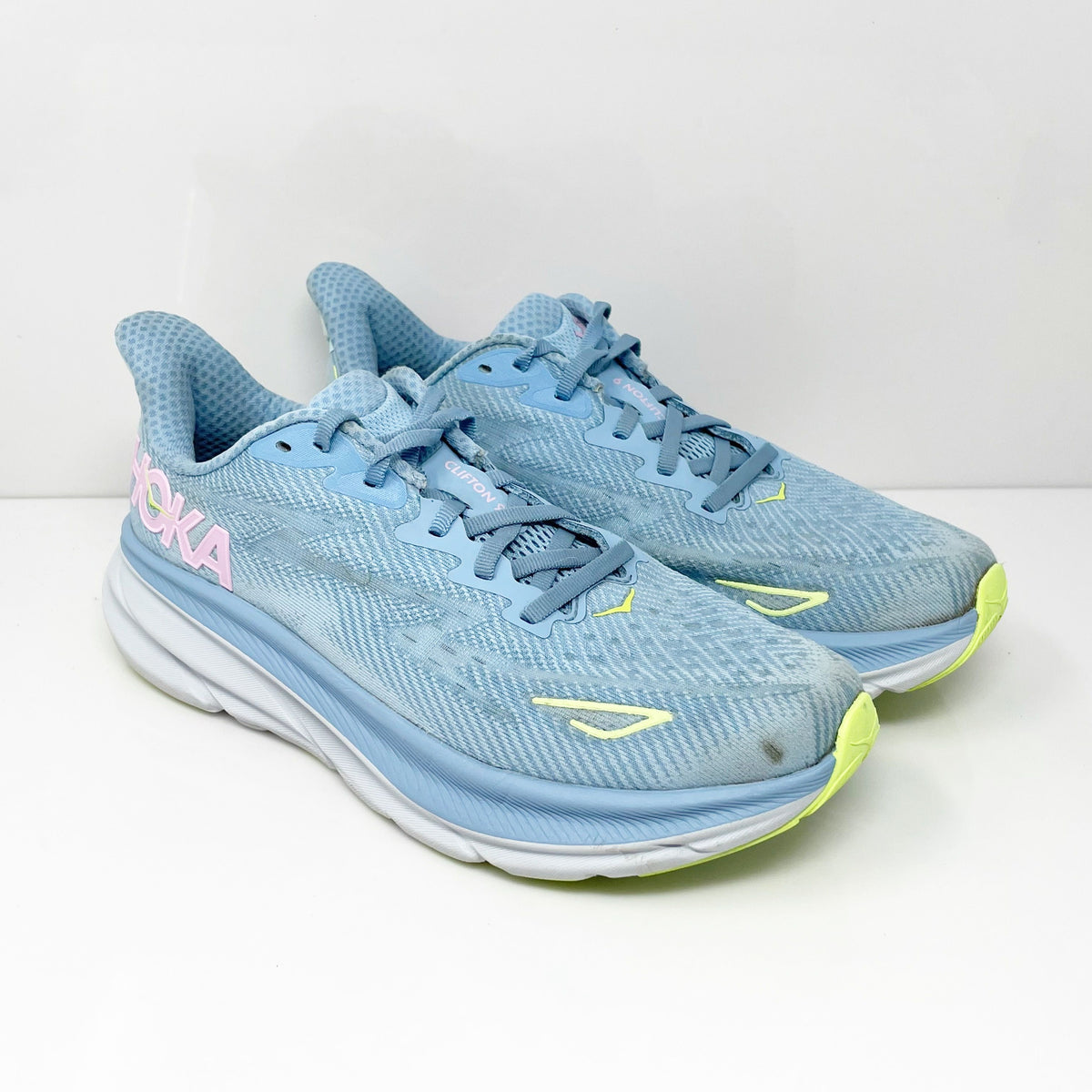 Hoka One One Womens Clifton 9 1127896 DNK Blue Running Shoes Sneakers ...