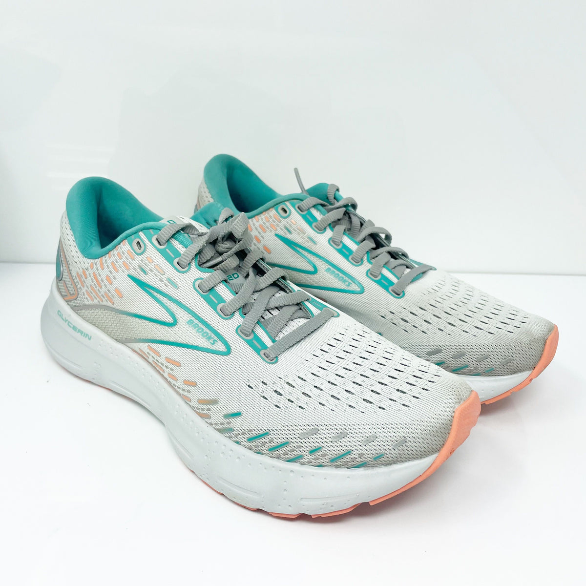 Brooks Womens Glycerin 20 1203691B061 Gray Running Shoes Sneakers Size ...