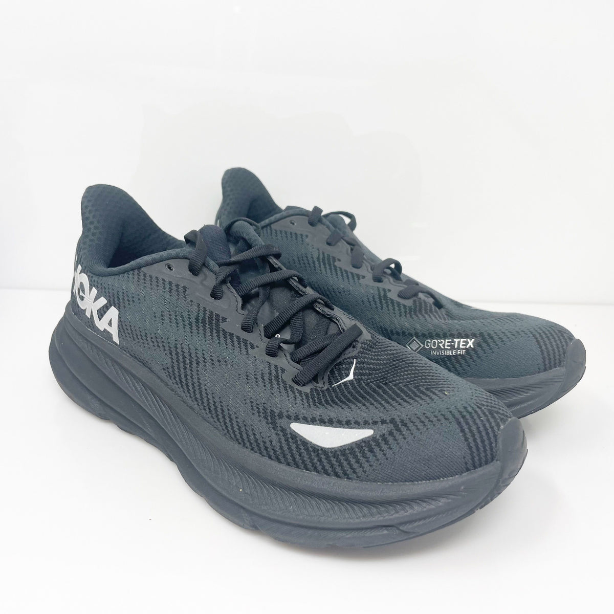 Hoka One One Womens Clifton 9 GTX 1141490 BBLC Black Running Shoes Sne ...