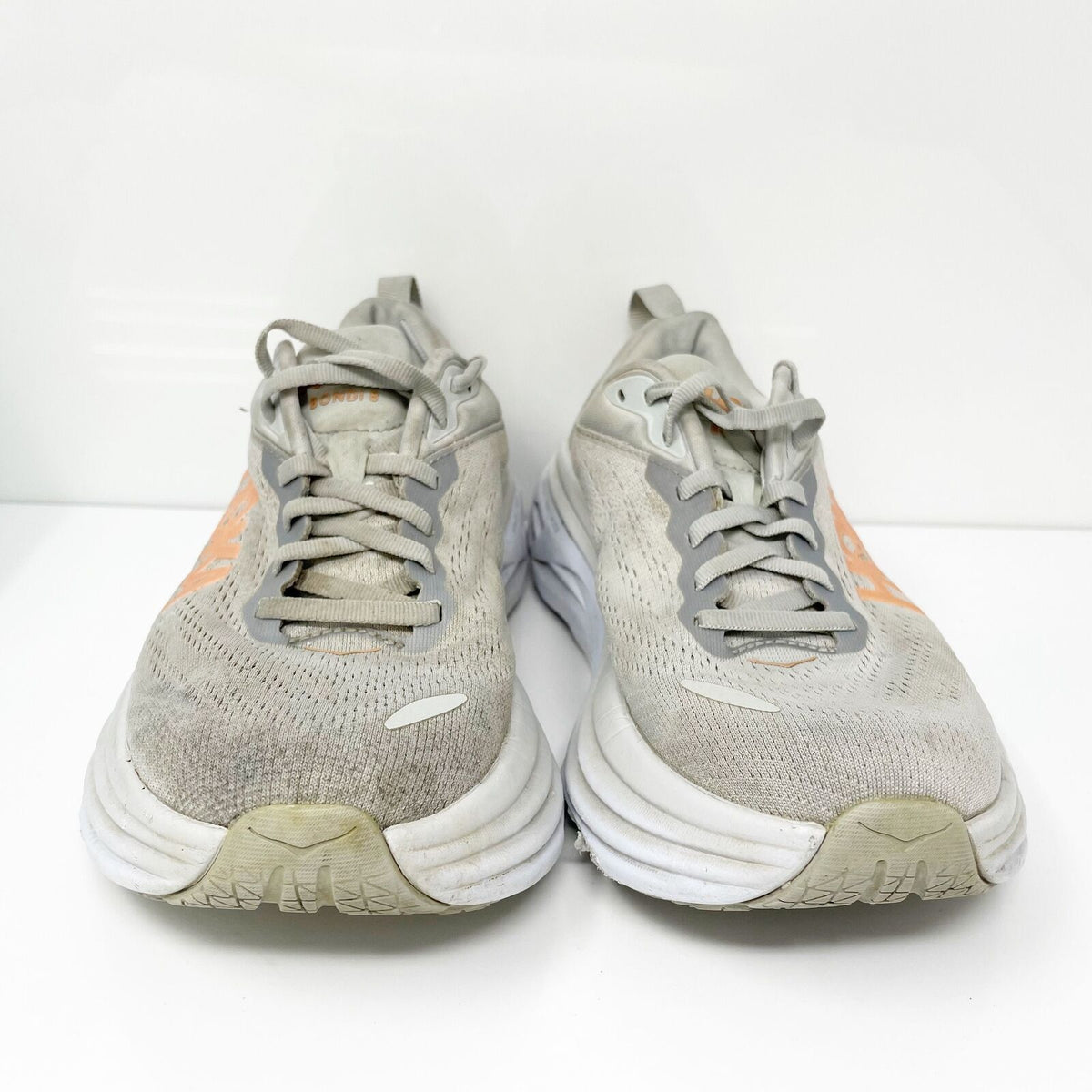 Hoka One One Womens Bondi 8 1127954 HMLR Gray Running Shoes Sneakers S ...