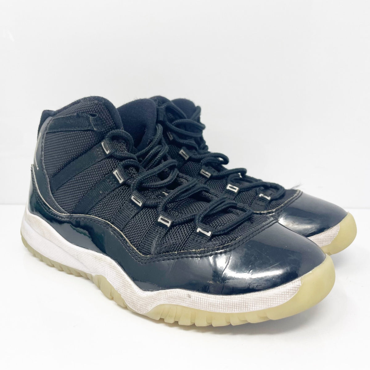 Nike Boys Air Jordan 11 Retro 378039-011 Black Basketball Shoes Sneake ...