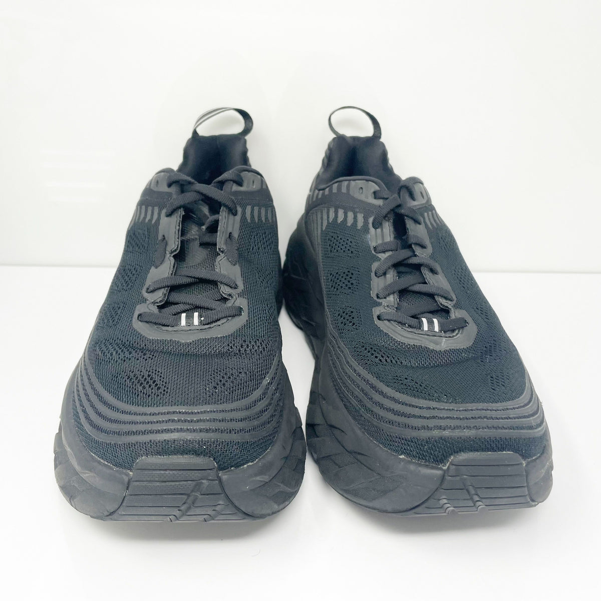 Hoka One One Womens Bondi 6 1019270 BBLC Black Running Shoes Sneakers ...