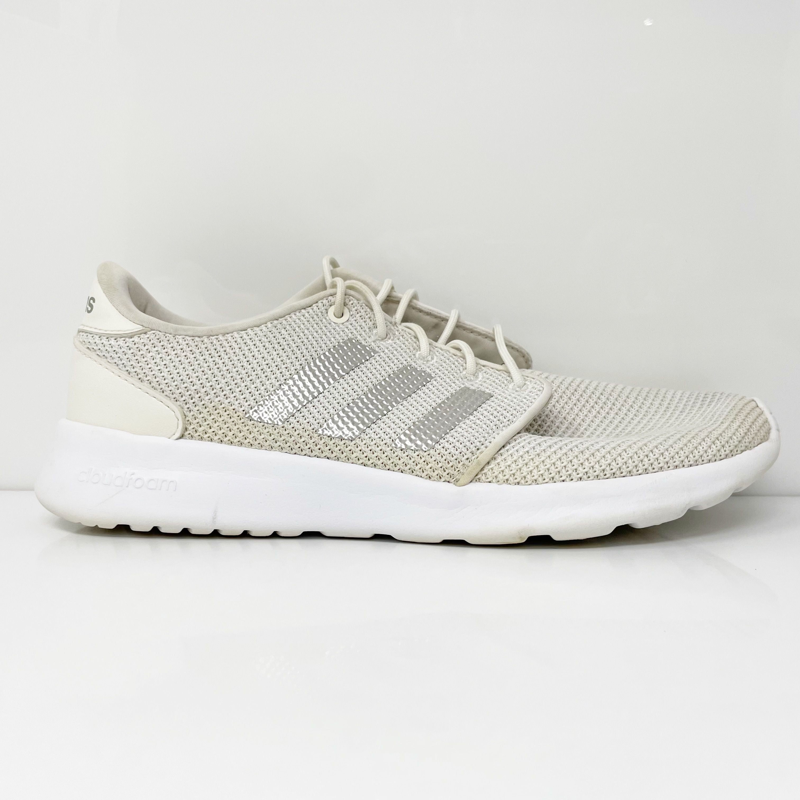 Adidas Womens QT Racer EE8088 White Running Shoes Sneakers Size 9