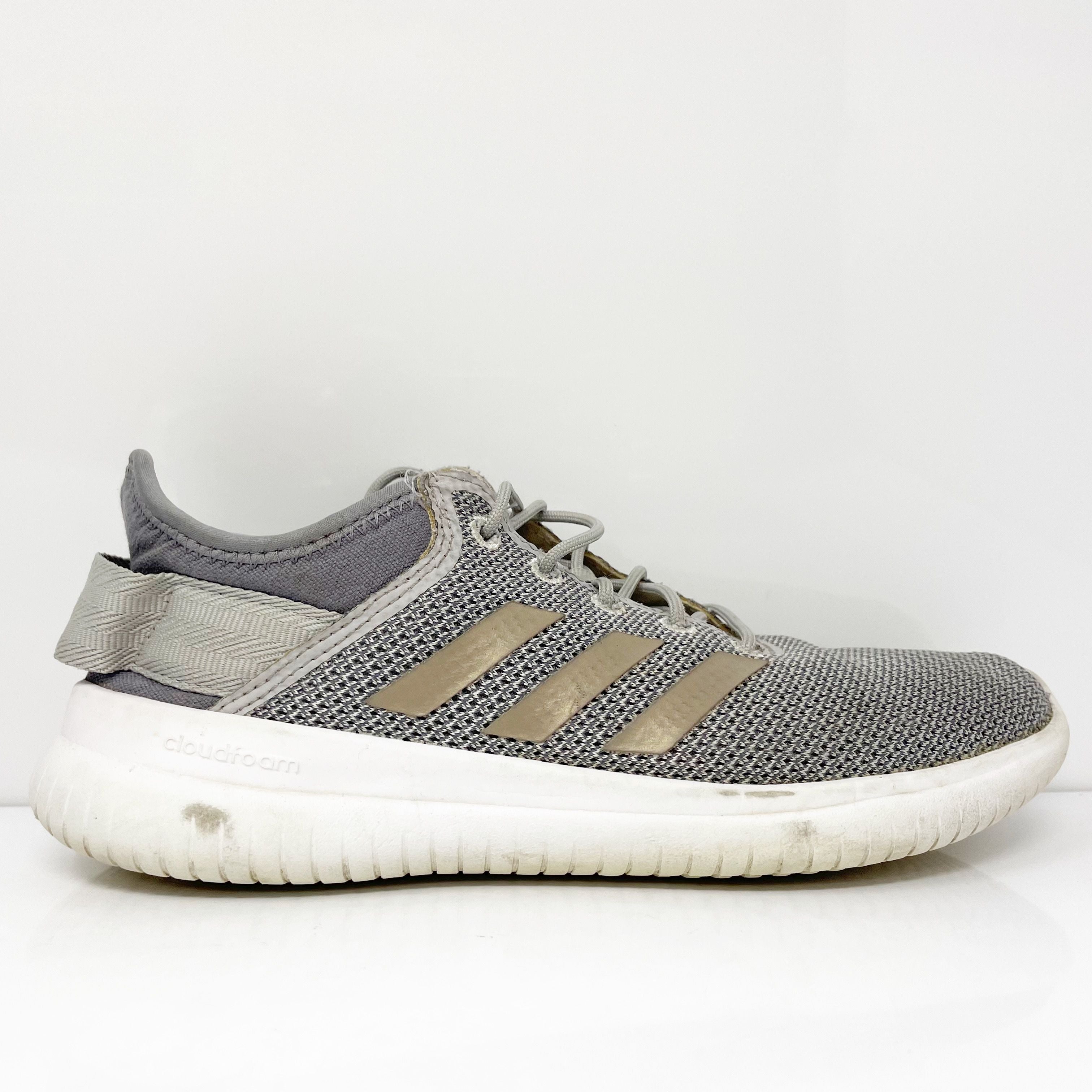 Adidas Womens Cloudfoam QT Flex DA9835 Gray Running Shoes Sneakers